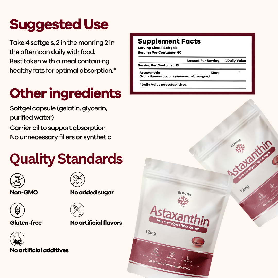 Rovina Astaxanthin - 12mg Softgels