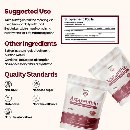 Rovina Astaxanthin - 12mg Softgels