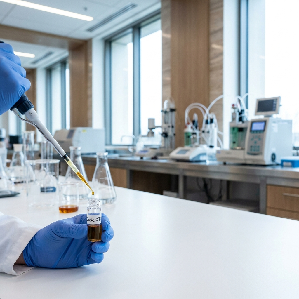 Laboratory purity testing of fish oil